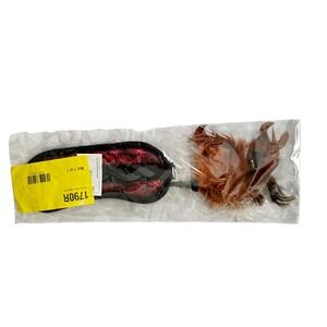 Black Red Lace Eye Mask Feather Tickler Set Playful Adult Novelty